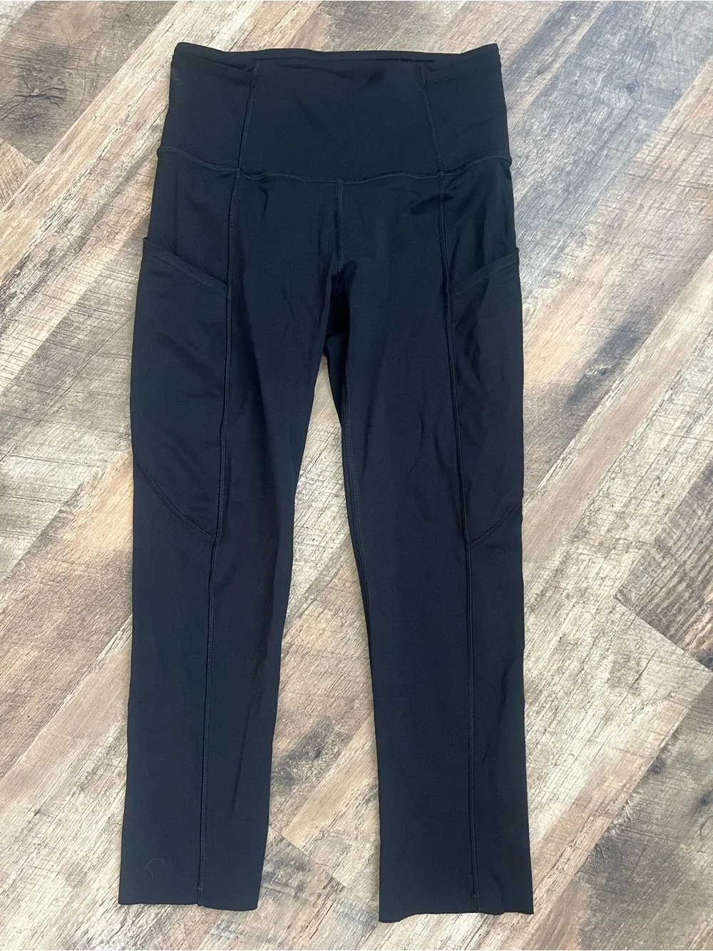 lululemon athletica Black Fast and Free High-Rise Cropped Pocket Leggings